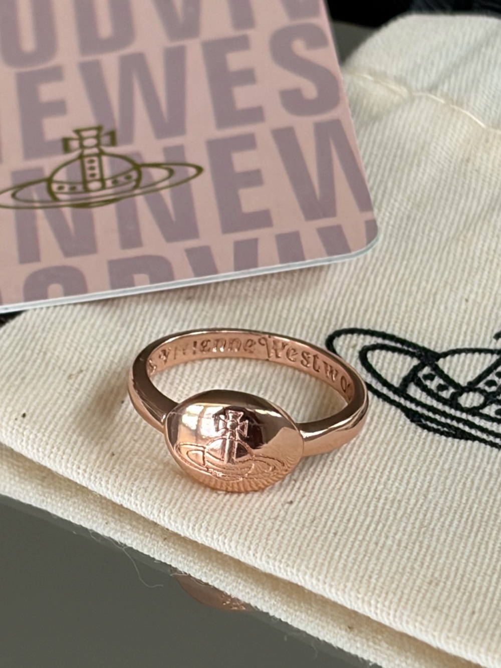 Vivienne Westwood Rose Gold TILLY Ring 5-3/4 NEW